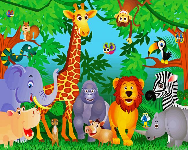 Safari Animals Zoo Painting By Numberss.png