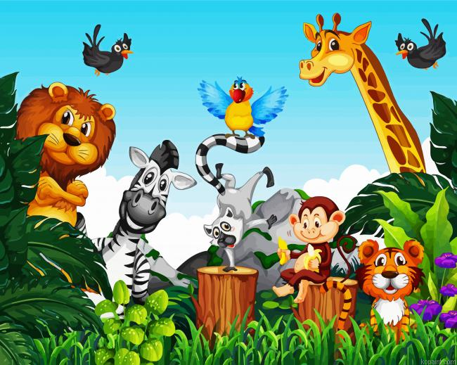 Safari Zoo Painting By Numberss.png
