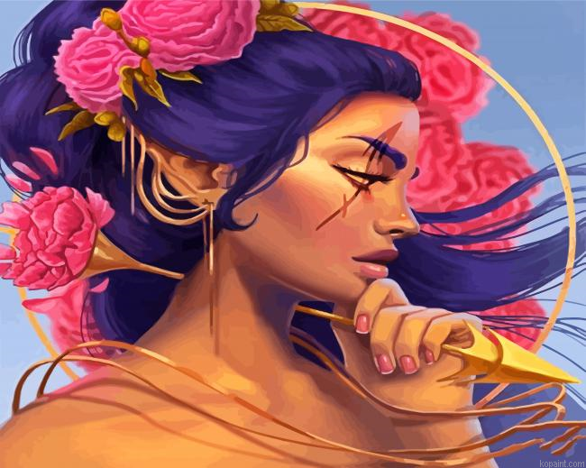 Sagittarius Zodiac Woman Paint By Numbers.png