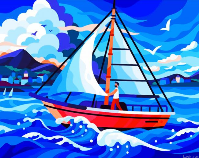 Sail Boat Illustration Painting By Numberss.png