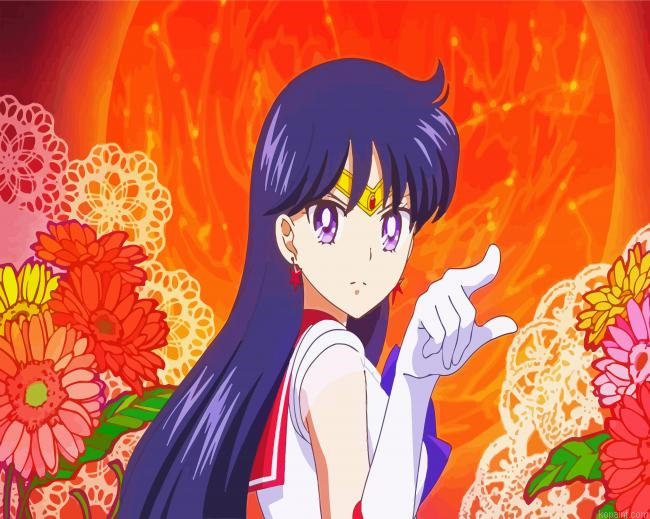 Sailor Moon Mars Anime Painting By Numberss.png