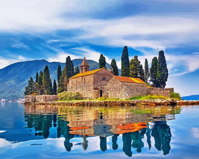Saint George Island Montenegro Painting By Numberss.png
