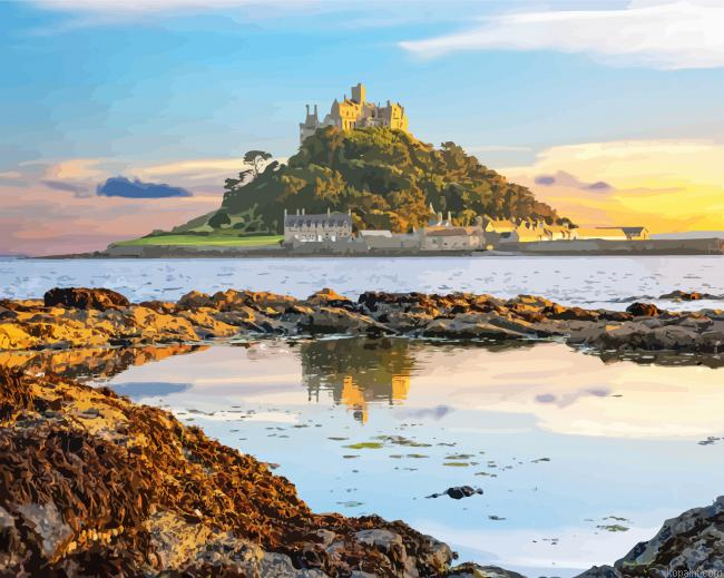 Saint Michaels Mount Cornwall Painting By Numberss.png