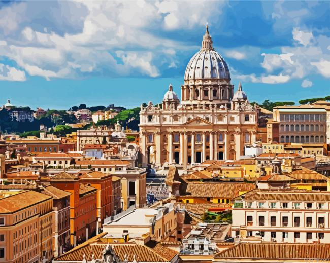 Saint Peter S Square Vatikan Painting By Numberss.png