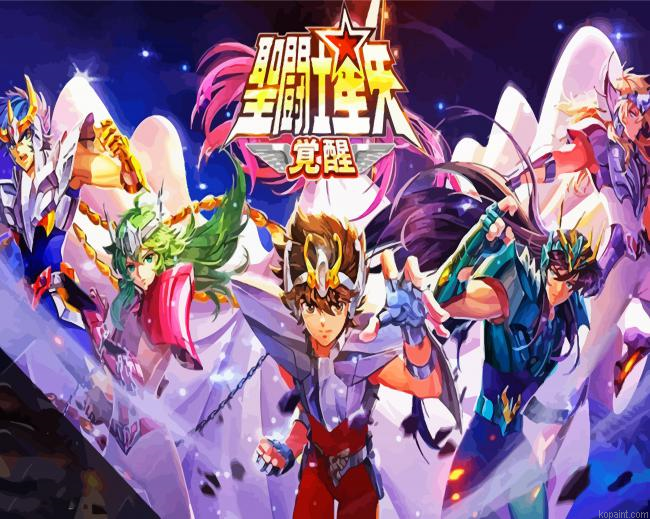 Saint Seiya Poster Painting By Numberss.png