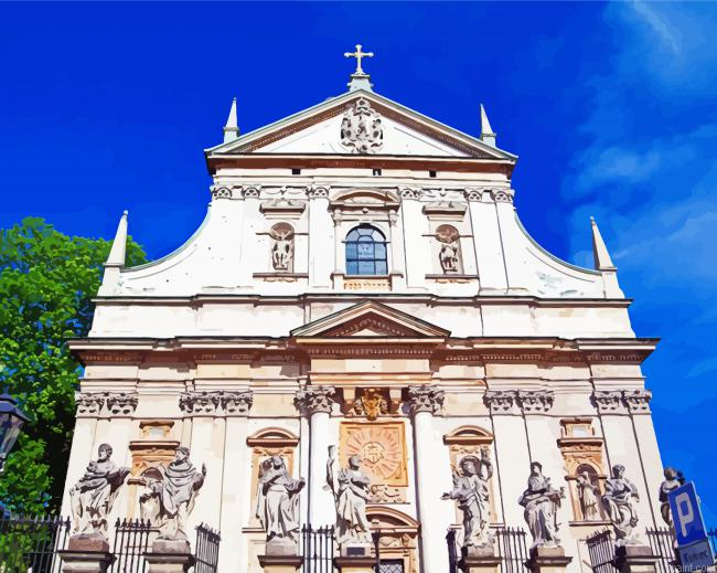 Saints Peter And Paul Church Krakow Paint By Numbers.png