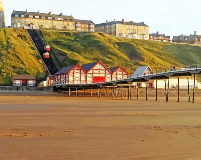 Saltburn Beach Paint By Numbers