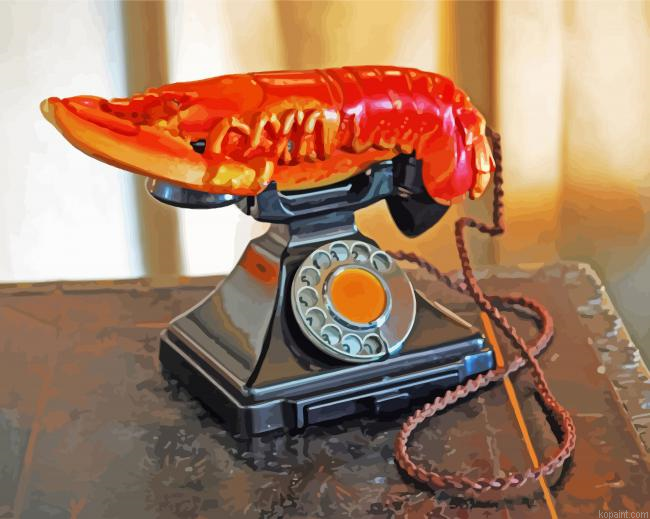 Salvadore Dali Lobster Telephone Painting By Numberss.png
