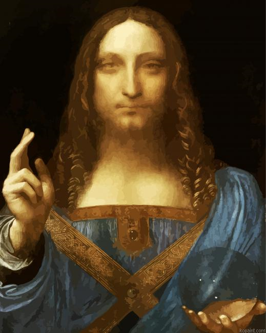 Salvator Mundi By Leonardo De Vinci Painting By Numberss.png
