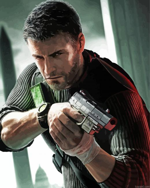 Sam Fisher Splinter Cell Game Paint By Numbers