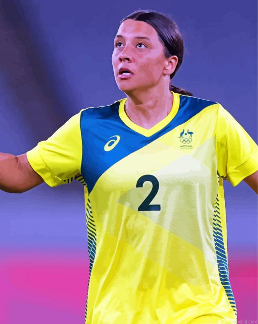 Sam Kerr Australian Soccer Player Paint By Numbers