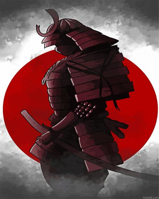 Samurai Art Painting By Numberss.png