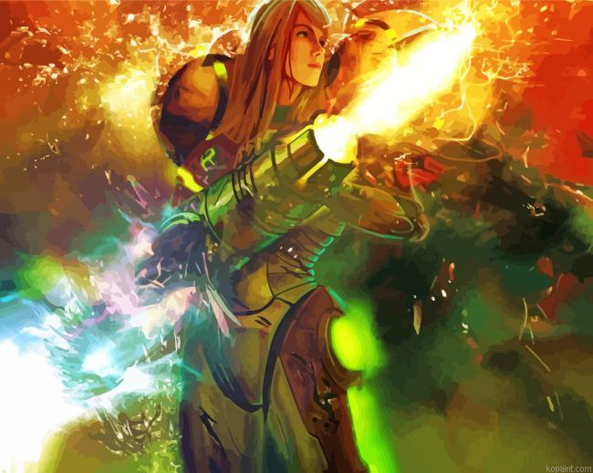 Samus Aran Character Paint By Numbers