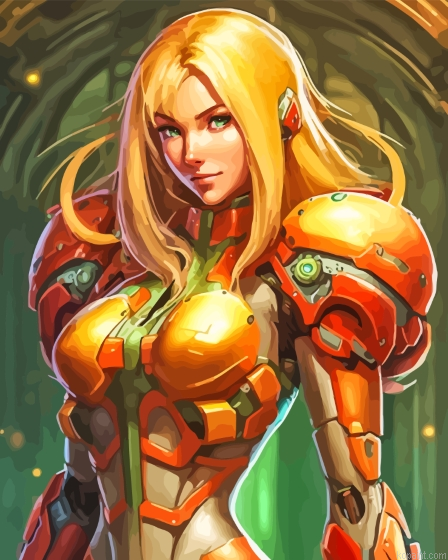 Samus Aran Super Smash Bros Characters Painting By Numberss.png