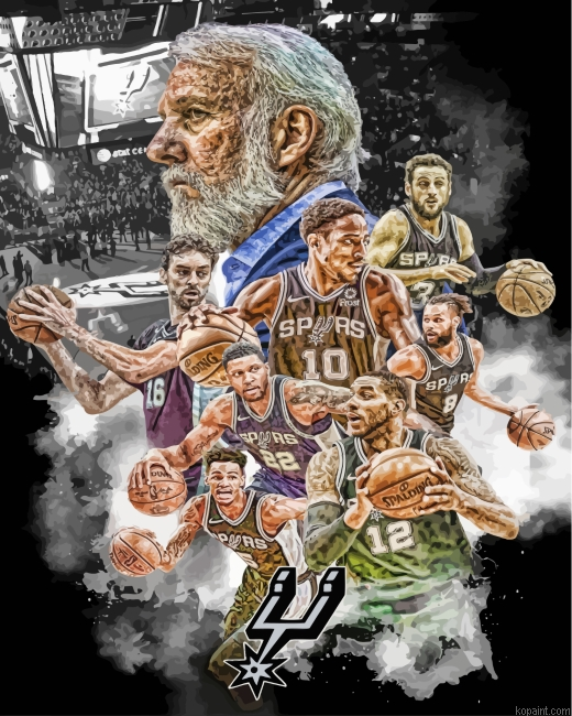 San Antonio Spurs Art Painting By Numberss.png