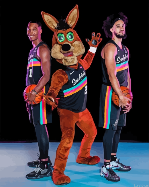 San Antonio Spurs Fiesta Jersey Painting By Numberss.png
