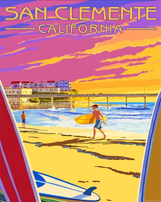 San Clemente California Poster Painting By Numberss.png