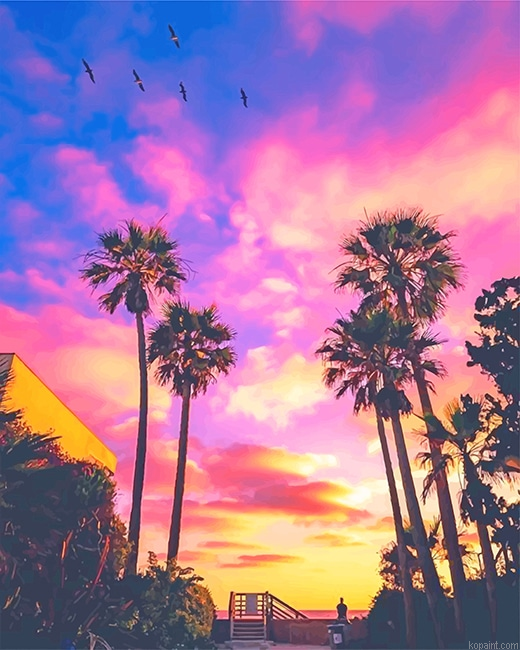 San Diego California Sunset New Painting By Numberss.png