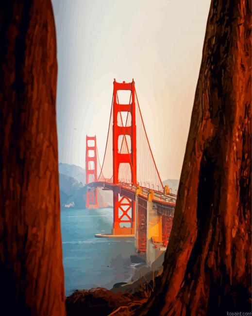 San Francisco Bridge Paint By Numbers