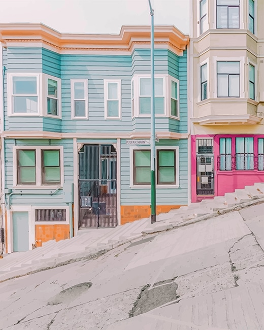 San Francisco Steep Streets New Painting By Numberss.png