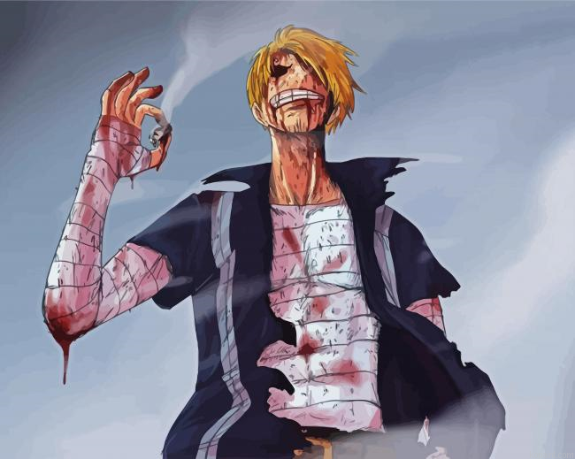 Sanji Black Leg On Piece Painting By Numberss.png