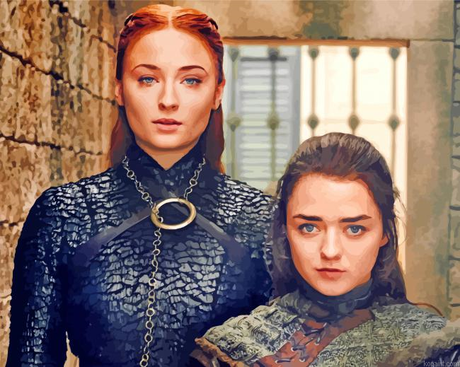 Sansa And Arya Stark Paint By Numbers