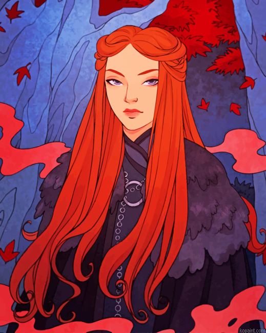 Sansa Stark Anime Painting By Numberss.png