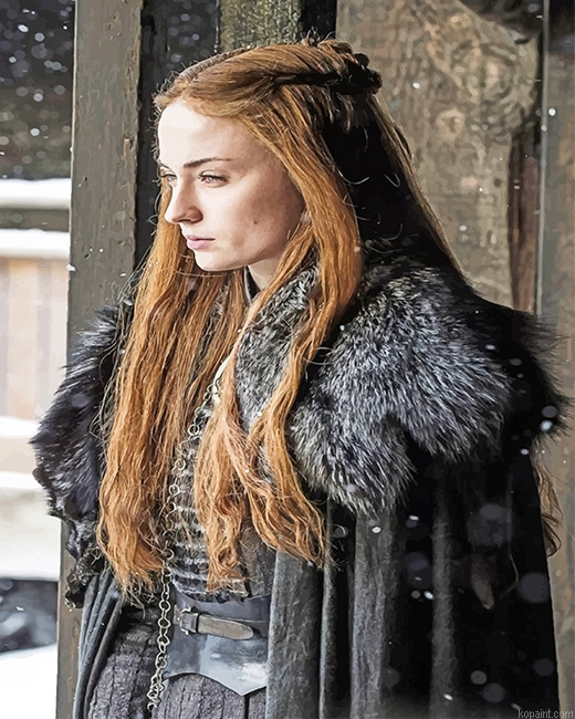 Sansa Stark Game Of Thrones New Painting By Numberss.png