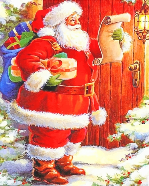 Santa Gifts Card New Painting By Numberss.png