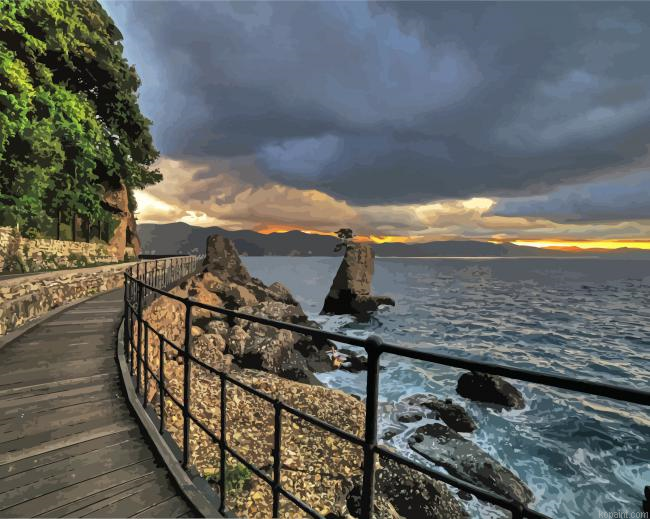 Santa Margherita Ligure Seascape Painting By Numberss.png