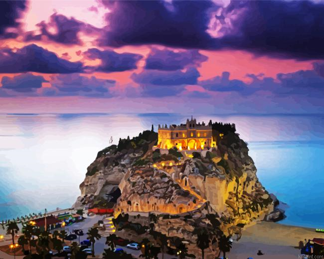 Santa Maria Dell Isola At Sunset Paint By Numbers