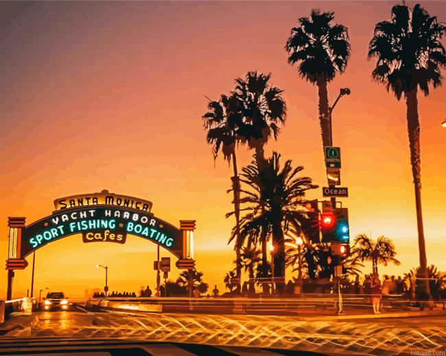 Santa Monica Down Town Paint By Numbers