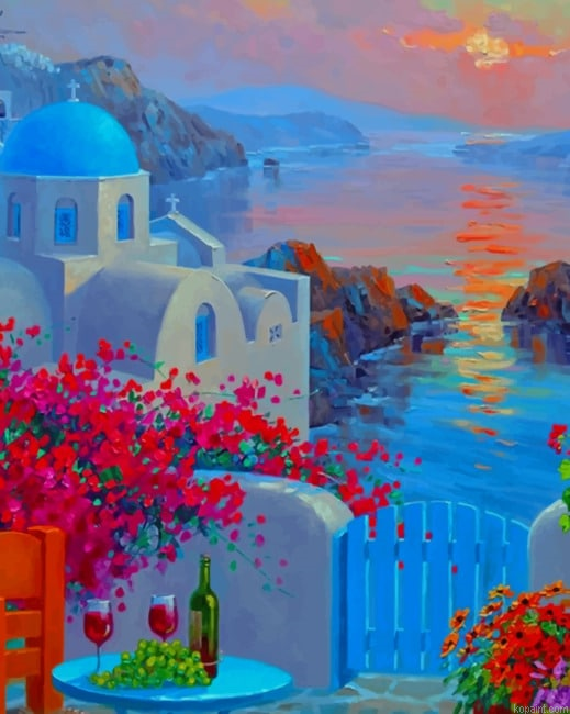 Santorini Europe New Painting By Numberss.png