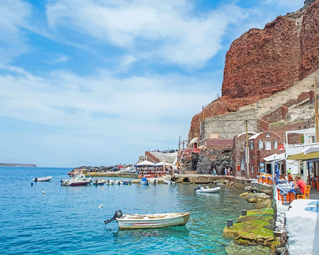 Santorini Greece Beach New Painting By Numberss.png