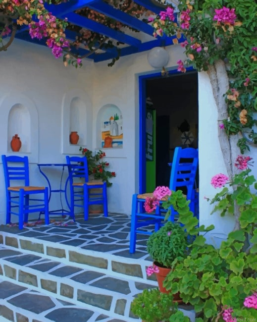Santorini Style Garden New Painting By Numberss.png