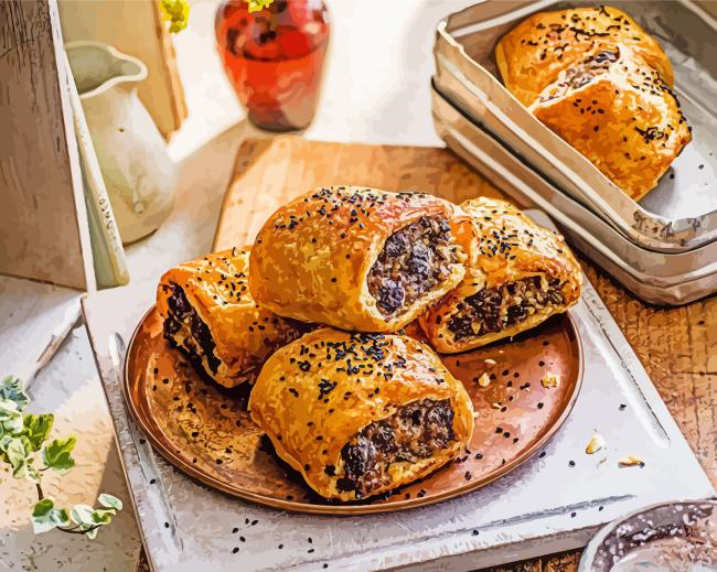 Sausage Roll Food Painting By Numberss.png