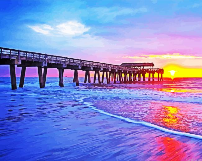 Savannah Beach At Sunset Painting By Numberss.png