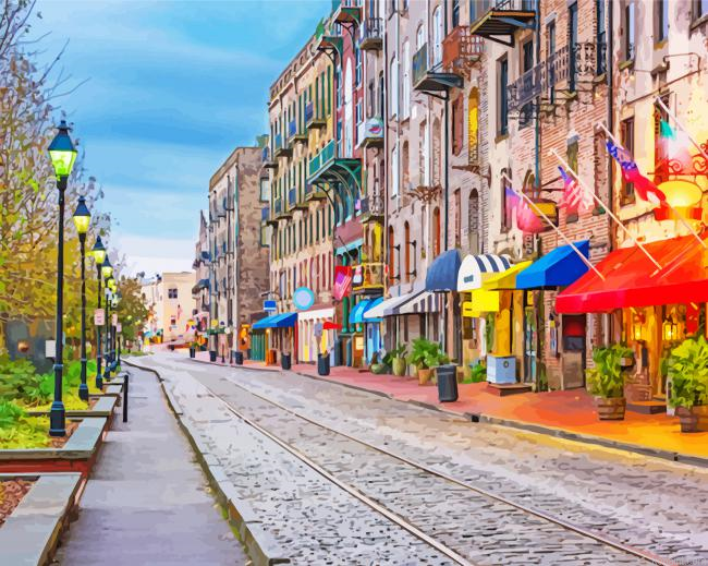 Savannah Georgia Streets Painting By Numberss.png