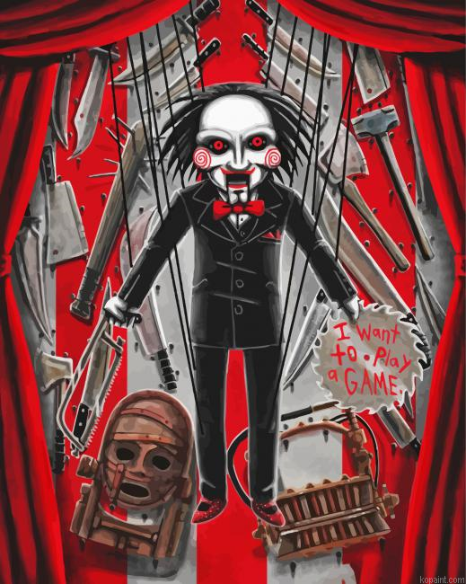 Saw Puppet Billy Character Painting By Numberss.png