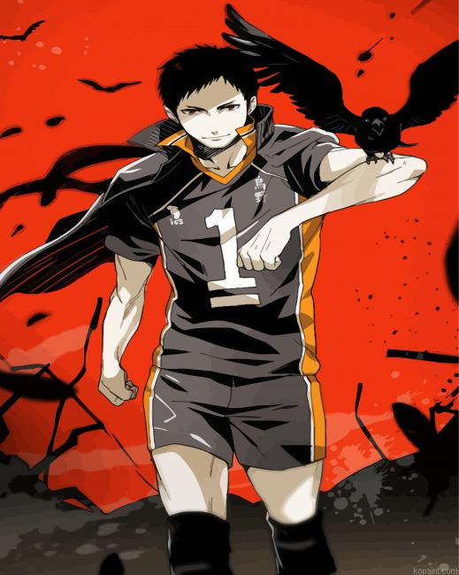 Sawamura Daichi Volley ball Player Paint By Numbers