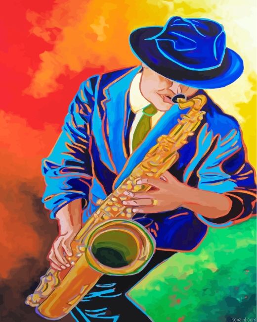 Saxophone Man Painting By Numberss.png