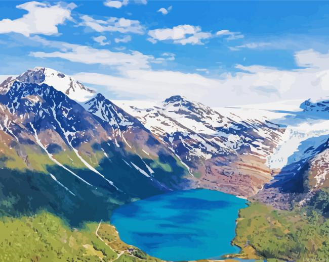 Scandinavian Mountains Norway Painting By Numberss.png