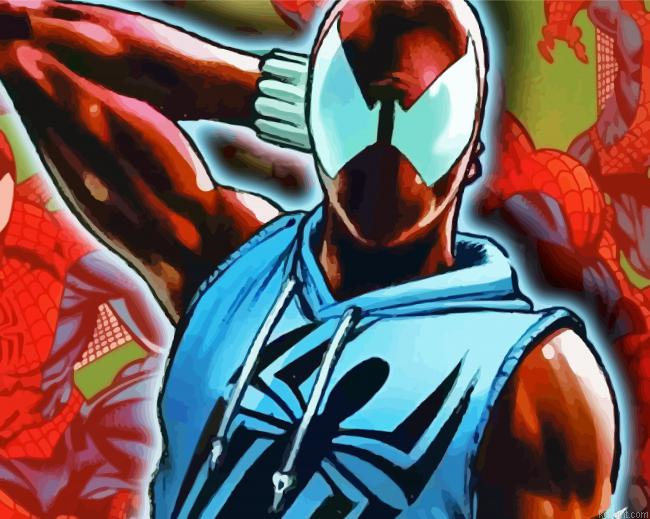 Scarlet Spider Art Painting By Numberss.png