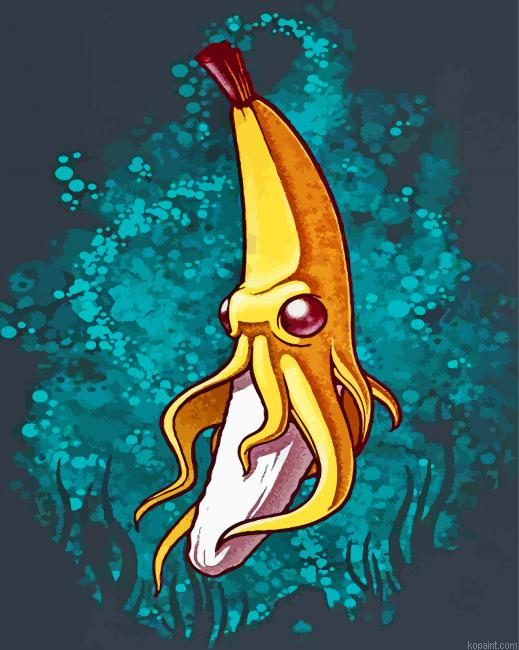 Scary Banana Octopus Painting By Numberss.png