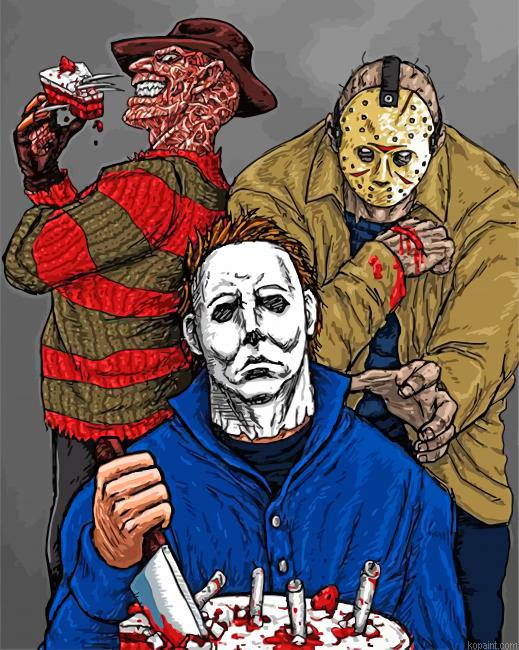 Scary Dangerous Friends Painting By Numberss.png
