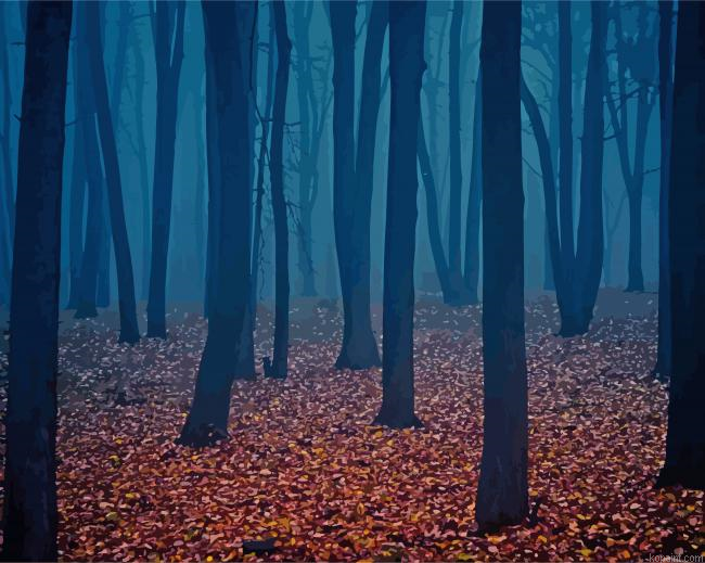 Scary Dark Forest Painting By Numberss.png