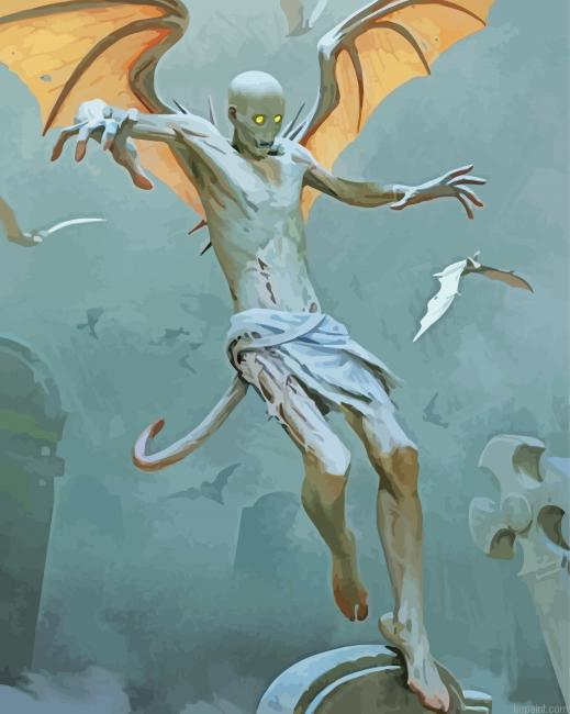 Scary Gargoyle Painting By Numberss.png
