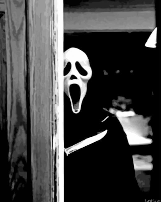 Scary Ghostface Paint By Numbers