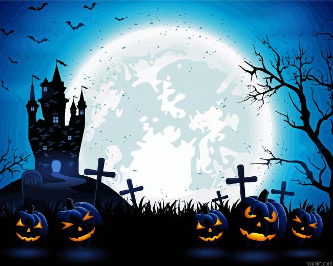 Scary Halloween Painting By Numberss.png