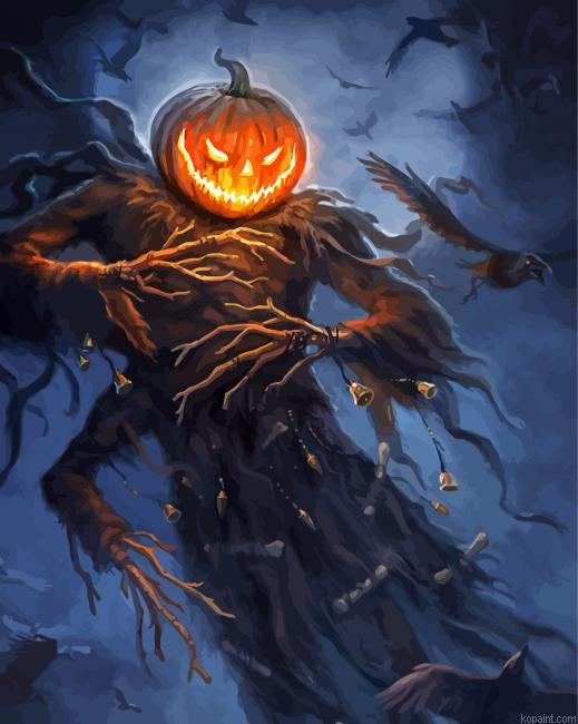 Scary Monster Halloween Painting By Numberss.png
